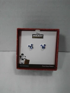 Mickey Maus 90 Jahre Dezember. Feinsilber Ohrstecker - Bild 1 von 2