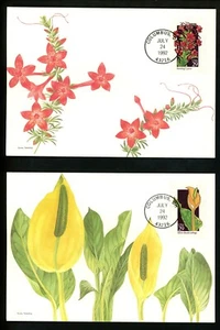 US FDC #2647-2696 Fleetwood Maximum Card 1992 OH States Wildflowers Plants 50 - Picture 1 of 12