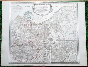XVIII ème - Allemagne Cercle de Haute Saxe Carte par Vaugondy 67x50 Editée 1750 - Imagen 1 de 3
