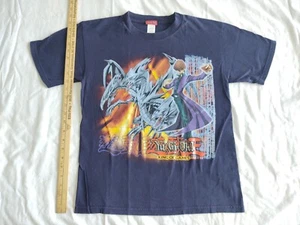 Konami 1990's Shirt Children's Youth Size Large Yu-Gi-Oh! Yugioh navy blue eyes - Picture 1 of 4