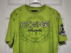 Vintage COOGI Australia T Shirt Men XL Green With Flaw - Picture 1 of 7