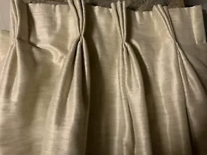 FABULOSAS CORTINAS PERSONALIZADAS PLISADAS DORADAS KRAVET 96"" DE LARGO - Imagen 1 de 3