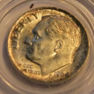 RARE! Red Hair Roosevelt 1964-D 10c - Picture 1 of 2
