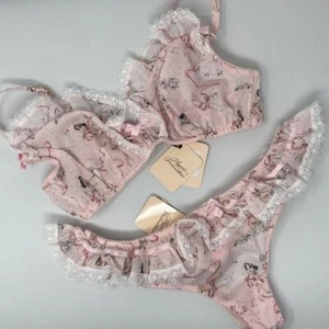Agent Provocateur Cinta Pink Set AP3 Medium NWT - Picture 1 of 10