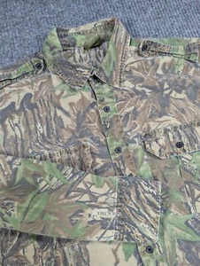 Vintage Spartan Realtree Shirt Mens Large Camo LS Hunting Epaulets Pocket USA - Picture 1 of 9