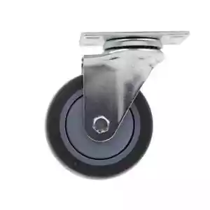 4 Pack Everbilt Non-Marking 3 inch Gray Rubber Swivel Plate Caster Wheels 800995 - Picture 1 of 2