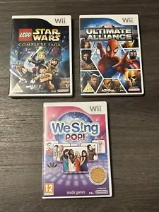 Nintendo Wii Spielepaket x3 Lego Star Wars, Marvel Ultimate Alliance, We Sing - Bild 1 von 1