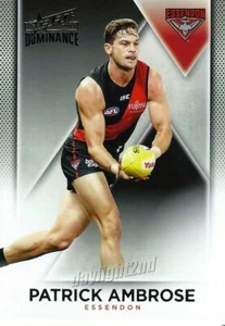 2019 ESSENDON BOMBERS AFL Card PATRICK AMBROSE Dominance - Foto 1 di 1