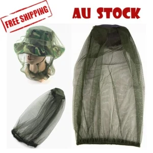 Mosquito Fly Head Net Bee Outdoor Fishing Insect Mesh Hat Mozzie Protector AU - Picture 1 of 4