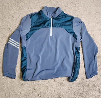 Adidas Climaheat Quarter Zip Pullover Men’s  XL Blue Long Sleeve Performance - Image 1 of 4