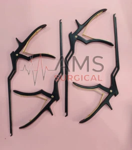 Kerrison Bayonet Bone Spine Rongeur 45°UP Bite Orthopedic Instruments Set of 4 - Picture 1 of 3