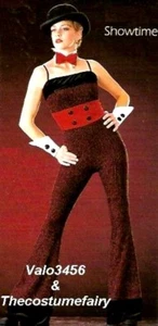 Showtime Adult XL Jazz Tap Dance Costume Tux Red Metallic Jumpsuit No Cuffs - Picture 1 of 4