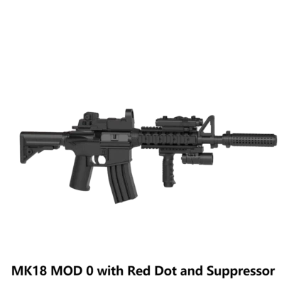 MinifigArsenal MFAsslt MK18 MOD 0 arma de rifle para minifiguras bloco de construção - Imagem 1 de 4