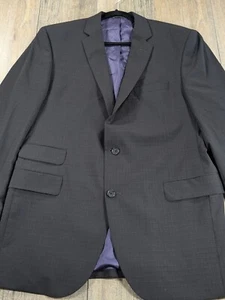 Jack Victor Blazer Sport Mantel Herren 44 L Schwarz Wolle Einreiher 2 Knopf - Bild 1 von 12
