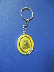 Cocker Spaniel Dog Breed 2 Sided Spinner Keychain New - Picture 1 of 4
