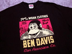 Ben Davis x Jeremy Fish men's black t-shirt sz XL san francisco workwear gorilla - Picture 1 of 8