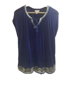 WRANGLER FEINSTE QUALITÄT DAMEN TUNIKA BLAU BLUSE GRÖSSE LARGE - Bild 1 von 7