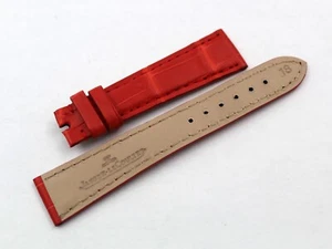Cinturino Jaeger Le-Coultre Vero Alligatore Rosso 18/14mm Donna Ottima Qualità - Bild 1 von 5