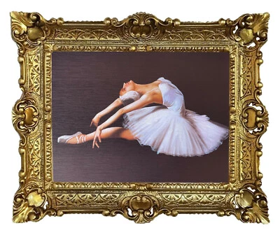 Beautiful Painting 56x46cm - By. M. Brandt - Ballerina 2 Antique Repro Look Bar - Image 1 of 3