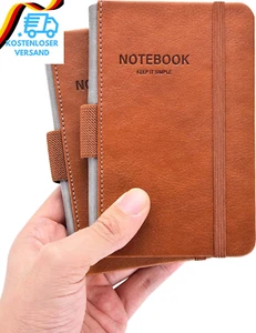 AISBUGUR Notizbuch A6 2 Stück Notizbuch Kleine 9 X 14 Cm Pocket Notizblock Hardc - Bild 1 von 12
