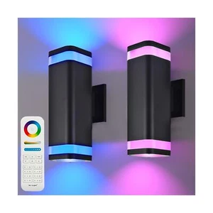 wowlite Smart Up and Down Lights Outdoor 2 Pack, RGBCW Exterior Lighting Fixt... - Picture 1 of 9