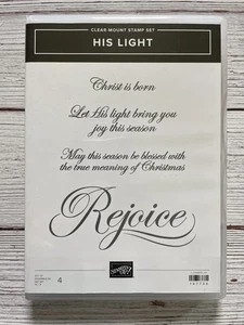 NEU Stampin Up! HIS LIGHT Stempelset Freue Joy Christmas Sentiments Rarität! - Bild 1 von 3