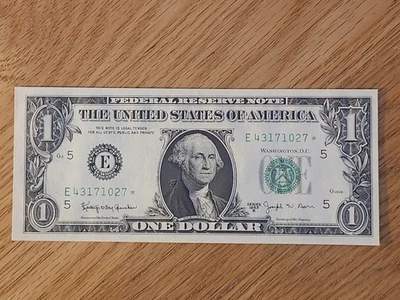 1963 B BARR $1 "STAR NOTE" RICHMOND DISTRICT E43171027* 1 OF 5 CONS SER NUMBERS - Image 1 of 4