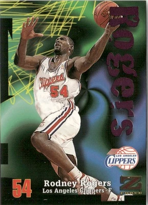 1997-98 SKYBOX Z-FORCE RODNEY ROGERS LOS ANGELES CLIPPERS #54 - Image 1 of 3
