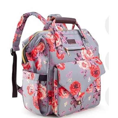 Kaome Diaper Bags Backpack Large Capacity Waterproof & Insulated Durable Floral - Image 1 of 4