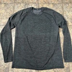 Lululemon Herren Langarm Rundhals Performance Shirt Gr. L grau aktiv Freizeit - Bild 1 von 6