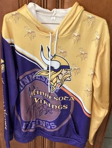 Minnesota Vikings Pullover Hoodie Polyester - Size Large L, Lightweight - Picture 1 of 7