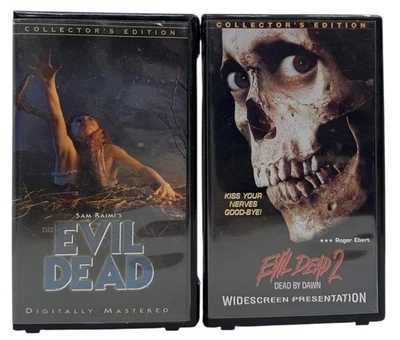 The Evil Dead & Evil Dead 2 Dead By Dawn VHS Tapes Collector’s Edition Clamshell - Image 1 of 4