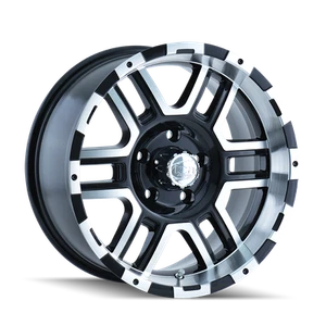 17x9 Ion 179 Black/Machined Wheel 5x135 (0mm) - Picture 1 of 5