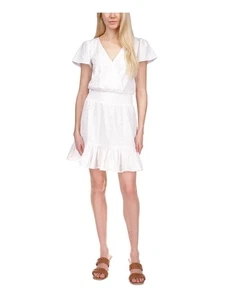 MICHAEL MICHAEL KORS Womens White Pullover Lined Short Dress M - Picture 1 of 11