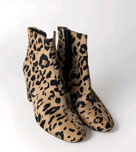 Wittner Leopard Print Leather Ankle Boots Women Size (state size) Stylish Bold - Picture 1 of 7