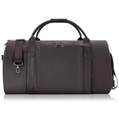 Bolsa de ropa de cuero para viaje - Bolso de traje de mano 2 en 1 y fin de semana para hombre... Foto 1 de 4