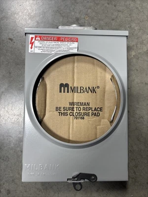 Milbank Meter Socket Series U-125 Tipo 3 R Caja 125 Amp. 3 cables 600 VAC Foto 1 de 4