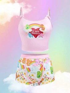 Care Bears Official 2-teiliges Cami & Boxershorts Kawaii BH & Panty Set Mehrfarbig - Bild 1 von 5
