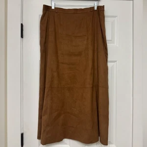 Basler Brown Maxi Zip Long Fashion Skirt Womens EU 46/ US 16 - Picture 1 of 7