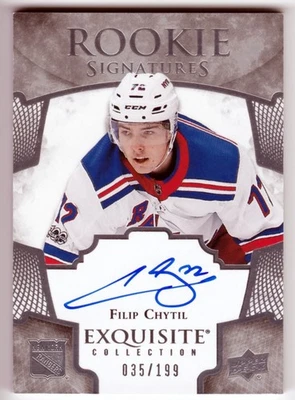 2017-18 UD EXQUISITE FILIP CHYTIL AUTOGRAPH RC #35/199 - Image 1 of 2