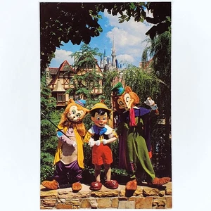 Vintage Disney World Postcard Pinocchio Gideon Foulfellow Honest John Castle - Picture 1 of 2