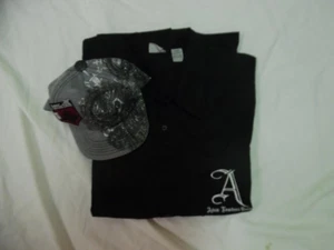 3X Adam Lambert Crew Tour Shirt Black Button Shirt & Affliction Baseball Cap - Bild 1 von 4