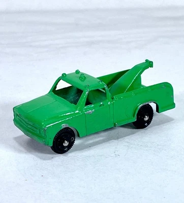 Vintage Marx Green Die-Cast Metal Wrecker Tow Truck 1960s Toy Car Hong Kong - Image 1 of 4