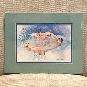 MIDNIGHT MARINADE 1990 Barbara Lavallee ART Native Alaska Print mit Matte - Whirlpool - Bild 1 von 6