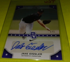 2015 Leaf Perfect Game PURPLE AUTO Jake Eissler REAL #1/1 TCU Horned Frogs - Picture 1 of 1