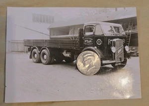 1950 B&W foto ORIGINALE ERF camion pianale FLETCHER Haulage Chesterfield Inghilterra - Foto 1 di 4