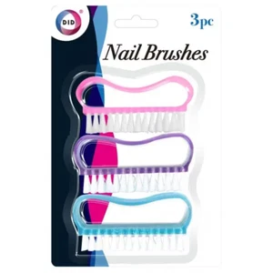 3 Nail Brush Set Manicure Pedicure Cleaning Scrubbing Toe Brushes Finger Bristle - Picture 1 of 9