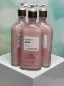 x3 Bath & Body Works Aromatherapy Inspire Love Rose Vanilla Body Lotion - Picture 1 of 1