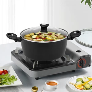 Marburg Non Stick Saucepan Stone Coating 16CM Induction Casserole Pot w/ Lid - Picture 1 of 5