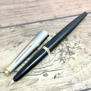 PARKER45 FÜLLFEDERHALTER VINTAGE SCHWARZ SILBER MADE IN USA A418 - Bild 1 von 11